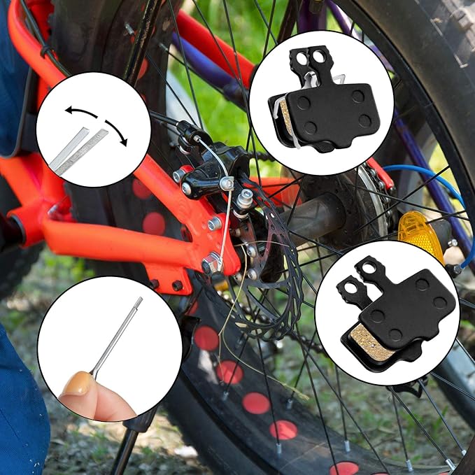 4 Pairs Bicycle Disc Brake Pads Compatible with Avid Elixir 1 3 5 7 9 R CR Sram XO XX X7 X9 XXWC DB1 DB3 DB5 (Resin)