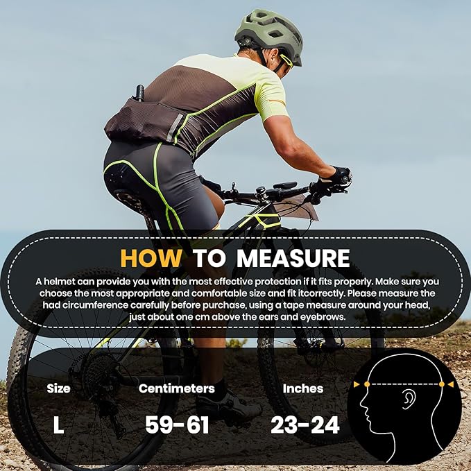 Favoto Mountain Bike Helmet Adult - Lightweight CPSC Certified with Reinforced Spine and Detachable Visor, MTB Road Bicycle Helmet, Adjustable 59-61cm Men Women