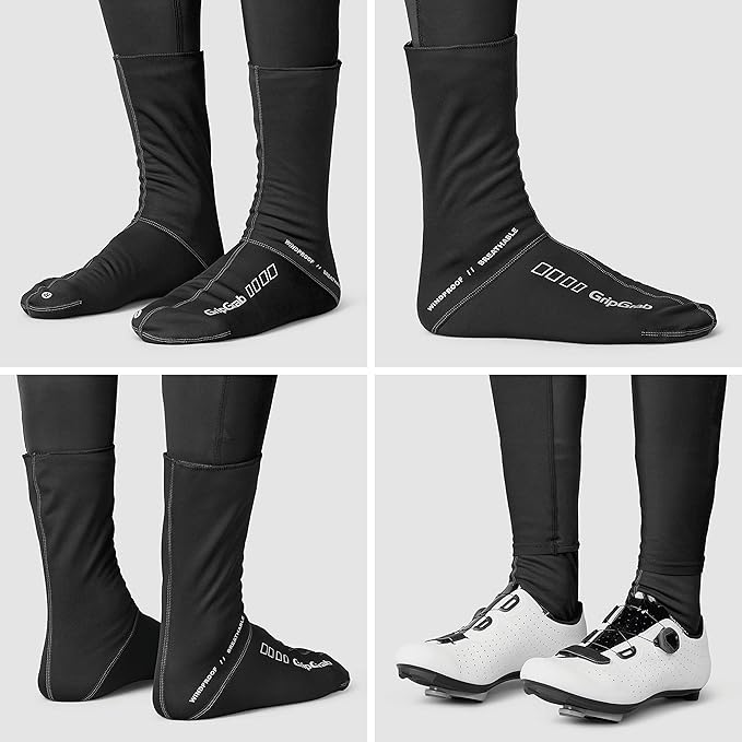 GripGrab Windproof Thermal Spring Autumn Cycling Socks Extra Long High Cut Pre-Shaped Cold Wind Protection Bike Sock