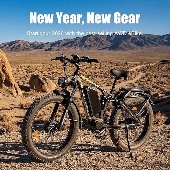 8000w Electric Bike for Adults, 60V 32Ah Battery Ebike, Fat Tire & Long Range Electric Bicycles, 210Nm Mountain Bike Full Suspension, Hydraulic Brake Electric Bicycle