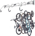 Garage Bike Rack Wall Mount Rail Rack by Delta Cycle - Bike Hangers for Garage - Bike Storage Rack for MTB, Road & Ebike - Holds up to 300 lbs - Fully Adjustable Staggered Hook Design
