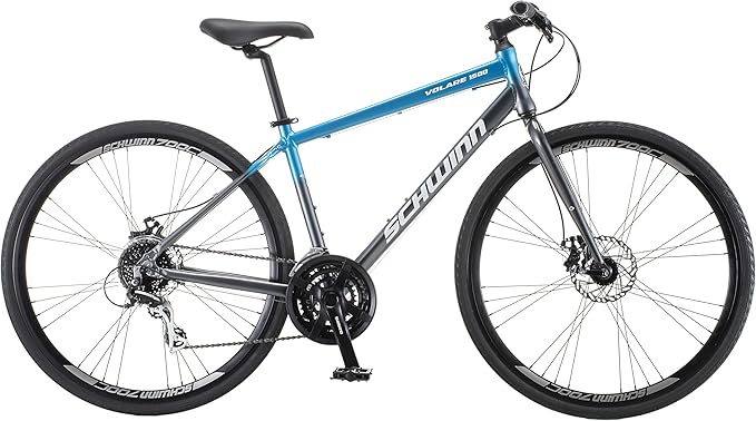 Schwinn Volare 1300 Road Bike, 700c Mens and Womens Bike, 14-Speed Drop Bar Road Bicycle, Aluminum Frame, Sport Tires, Fitness Seat, Alloy Caliper Brakes, Adult Bicycle