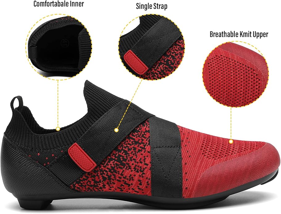 Unisex Cycling Shoes Compatible with Peloton Bike & SPD Indoor Road Riding Biking Bike Shoes with Delta Cleats Included for Men Women