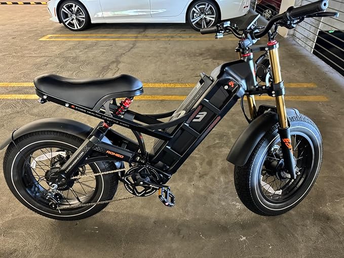 eAhora Romeo Pro 3 Electric Bike - [2026 Latest] 50MPH 5600W Dual Motor 60V 80AH 250Miles Long Range Ebike for Adults, 26" * 4.0 Fat Tire Fast Electric Mountain Bike Full Suspension Off-Road E-Bike
