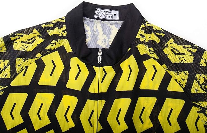 Cycling Jersey Men USA Summer Bike Short Sleeve 3-Pockets Breathable Quick-Dry Shirt S-3XL