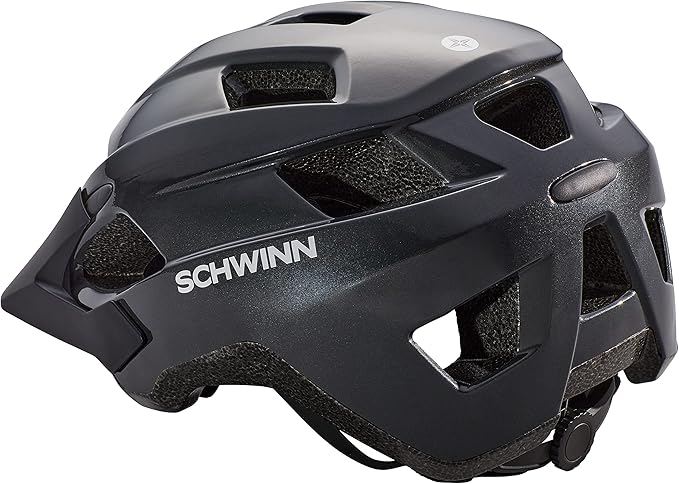 Schwinn Yahara ERT Bike Helmet for Adult Youth Men Women Ages 8 and Up, Can Fit Head Circumference 54-62 cm, with 14 Vents, Removable Visor, and Adjustable Locking Strap