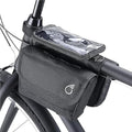 sixthreezero Frame Mount Bike Bag, Waterproof Universal Bicycle Pouch, Double Sided Cargo Storage Bags for Top Tube with Phone Holder