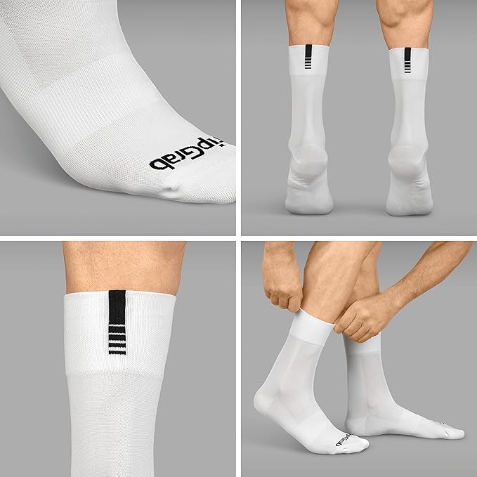 GripGrab Lightweight SL Performance Summer Cycling Socks Eyecatching 2 Lengths Road Mountain Gravel Bike Indoor Biking