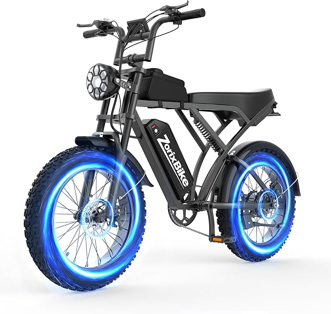 Retro Electric Bike for Adults,48V 20AH-1500/3000W Peak Motor Electric Bicycle-Max Speed 31-35MPH-Max 80 MI Range-20" x 4.0" Fat Tire Ebike,7-Speed, Dual Shock Absorber - UL 2849