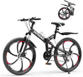 26" Foldable MTB – 21-Speed Full Suspension, High-Carbon Steel Frame, Dual Disc Brakes & Quick-Release Tires – Adults & Teens (Multiple Colors)