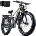 2026 Upgraded Dual Motors AWD Electric Bike for Adults 5000w/3000W/1500W Motor Dirt Ebike 40MPH/30MPH 52V/48V 30Ah/20Ah Battery Up to 90 Miles Long Range 26" Fat Tire Bicycle for Commute Mountains