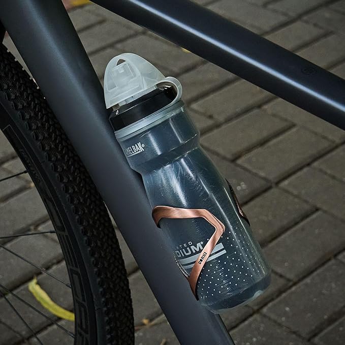 Corki Cycles Heavy Duty Bike Water Bottle Holder, Lightweight Aluminum Cage Shockproof Design for Road Mountain Gravel Bikes, Holds 18-30 oz, 1-Pack Vintage Copper