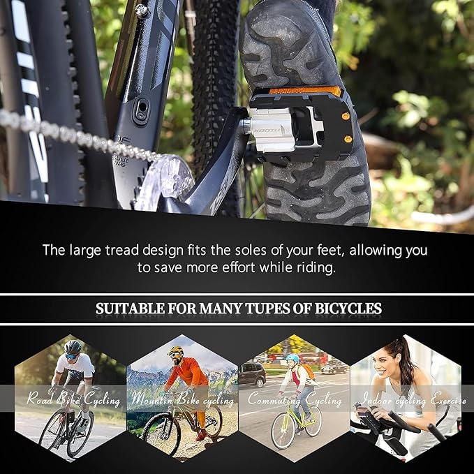 SAVADECK Folding Bike Pedals,Aluminum Alloy Pedals 9/16'' Platform Flat Pedal with Anti-Slip Nails and Reflector, Foldable Bicycle Pedals for MTB Road City Folding Bike
