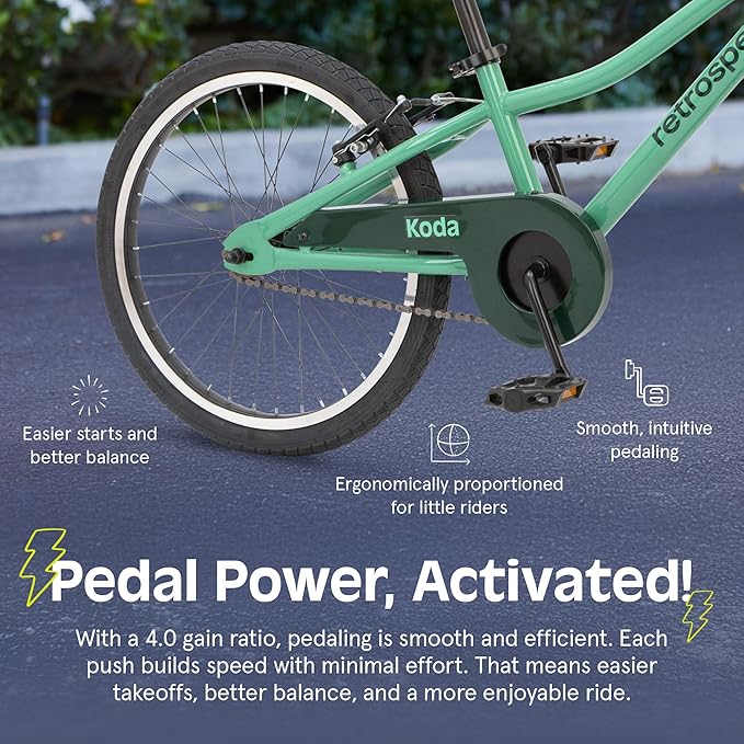Retrospec Koda Plus Kids Bike for Boys & Girls Ages 6-8 Years - 20" Children's Bicycle, Adjustable Seat & Handlebars