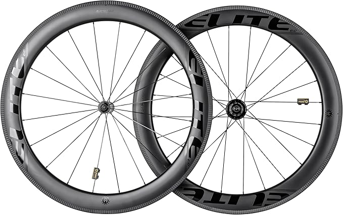 ELITEWHEELS SLT Carbon Fiber Road Bike Wheels 700C Ceramic Bearing Hub Tubeless Compatible Clincher Wheelset Pillar 1423 Spoke