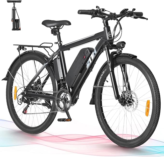 ZNH Electric Bike for Adults, 1000W Peak Motor 28MPH Mountain Ebike, 48V 13Ah Removable Battery Up to 65 Miles, 26" Electric Bicycle with 21-Speed Gear & Front Suspension, UL 2849 Certified
