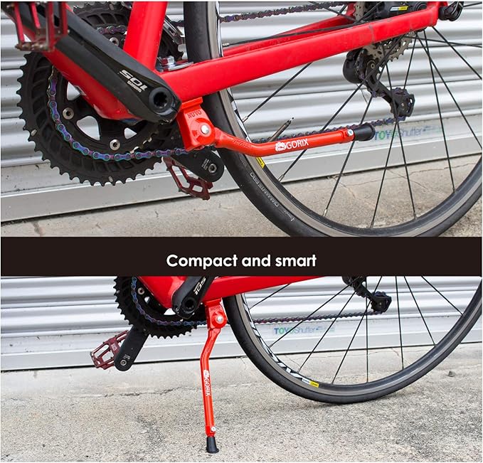 GORIX Bike Kickstand Side Road Mountain Bicycle Adjustable Portable(GX-KC22AAJ-Z(Global Edition))
