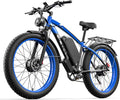 E·Bycco 5000W Peak Dual Motor Electric Bike for Adults, 24" Fat Tire Ebikes 52V 32AH, Max 45 MPH, 100 Miles Long Range, Hydraulic Brake, Pedal Assist Mountain Electric Bicycle