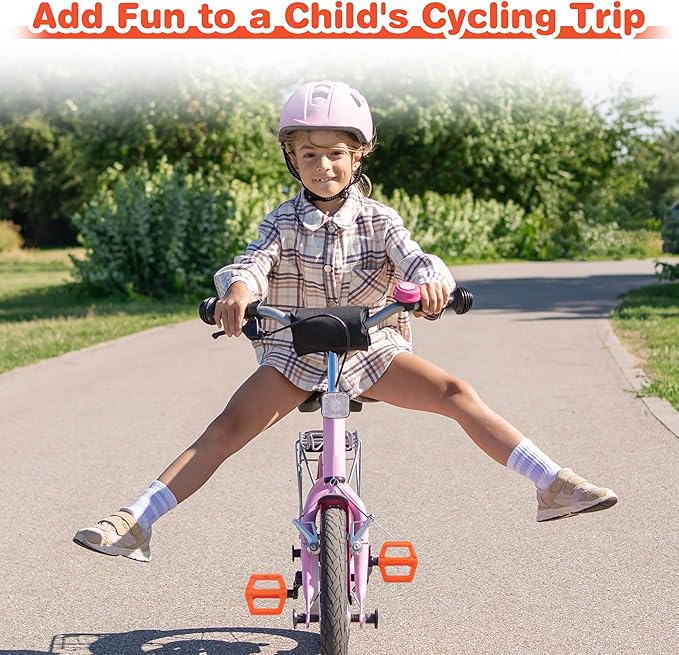 ZUKKA Bike Pedals 1/2-Inch Bike Pedals Non-Slip Kids Bike Peals with Reflective Strips on Sides Multiple Color for Mountain Bike Kid Bike Freestyle BMX Bike