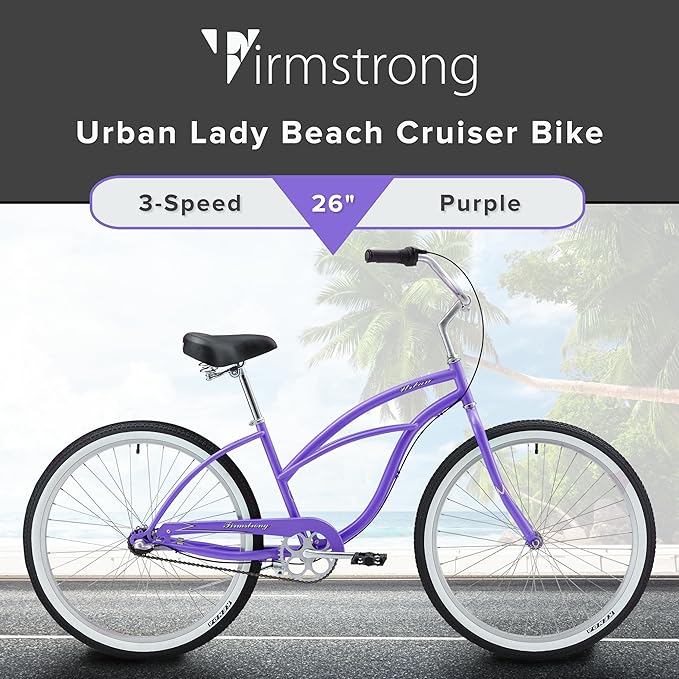 sixthreezero Urban Lady Beach Cruiser Bike, Women's 3 Speed Hybrid Bicycle