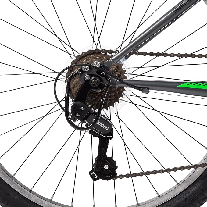 Huffy Stone Mountain Bike for Men and Women, 20”/24”/26”, 6-Speed (20”) or 21-Speed, Front or Dual Suspension (Varies), Multiple Colors, Adjustable Saddle, Shimano Equipped, All-Terrain Tires