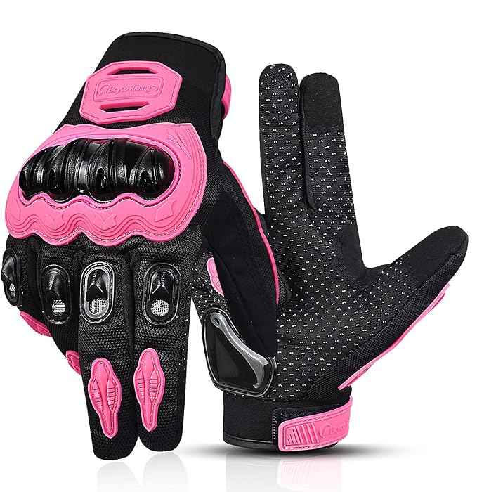Motorcycle Gloves for Women Touch Screen Summer Motorbike Dirt Bike Full Finger Gloves Road Racing, Cycling, Climbing Motocross