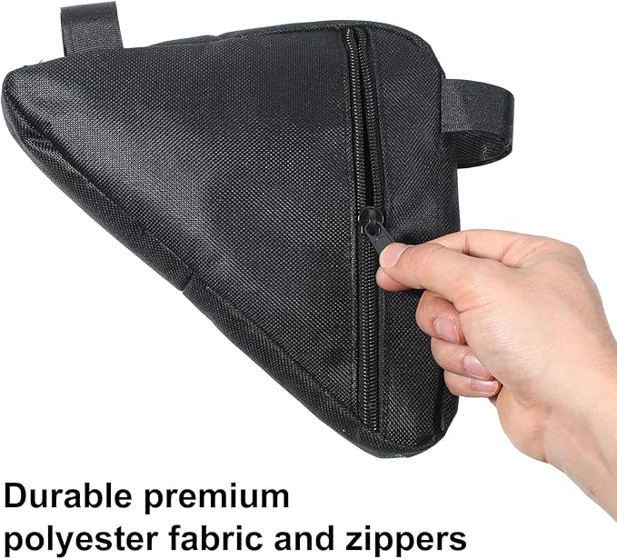 Bike Frame Storage Bag, Bicycle Pouch Bike Triangle Pouch Bikes Tool Bag Bicycle Storage Bags Mountain Bikes Phone Bags Lightweight Cycling Tool Accessories (Black)