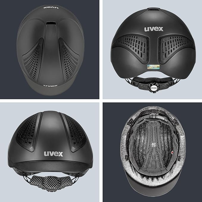 uvex exxential III - Lightweight Unisex Riding Helmet - Individual Size Adjustment