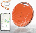MoMoCo GPS Tracker – iOS Only No Subscription Required, Portable Real-Time GPS Tracking Device for Dogs,Compatible with Apple Find My, Location Tracker for Vehicles/Keys/Luggage (Orange)