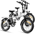 Foldable Electric Bike, Peak 983W Motor Ebike, 40-70 Miles & 20 MPH, 48V Removable Battery, 20" Fat Tire All-Terrain Electric Bicycle for Adults with 7-Speed, Suspension, Rear Rack, UL2849 Certified