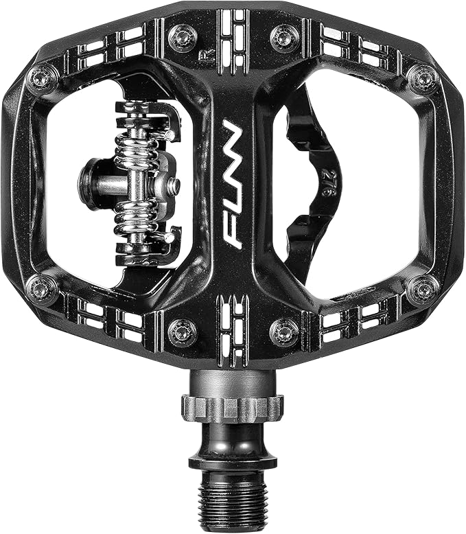 Funn Clast Clip-in Pedals with Dual Platform for MTB, Commuting, Touring, SPD-Compatible Clipless Pedal on One Side, Flat Platform on The Other