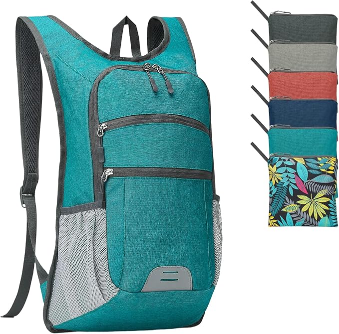 20L Lightweight Hiking Daypack, Foldable Travel Packable Backpack for Men Women for Cycling Camping Outdoor (Green)