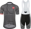 Coconut Ropamo CR Men's Cycling Jersey Set Road Bike Jersey Zipper Pocket Bib Shorts with 4D Padded Cycling Clothing Set