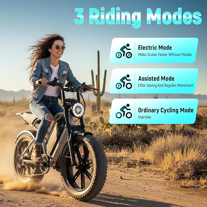 TST Electric Bike for Adults, 1500W Peak Motor, 28 MPH, 20" x 4.0" Fat Tire E-Bike, 48V 15Ah/25Ah Removable Battery, Dual Hydraulic Disc Brakes, Dual Suspension, LCD & APP, UL 2849 Certification