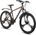 HILAND 26" MTB Mountain Bike for Men Women Adults, 18-Speed, Disc Brake, Lightweight Aluminum Frame, 3/6 Spoke Wheel