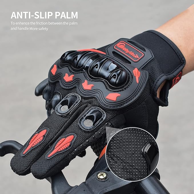 Motorcycle Gloves for Women Touch Screen Summer Motorbike Dirt Bike Full Finger Gloves Road Racing, Cycling, Climbing Motocross