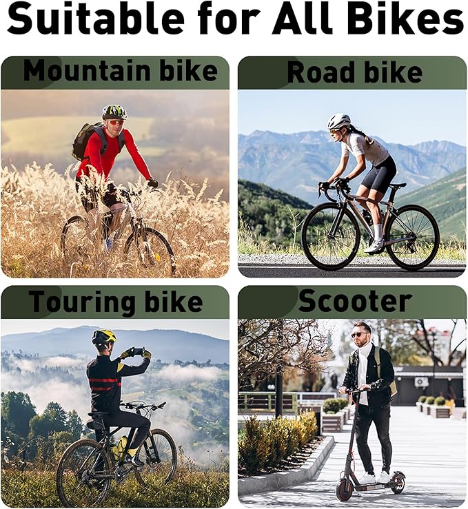 2 Pack Front Fork Bags, Mountain/Road Bike Waterproof Roll Top Design, 5L Capacity, Sporty Casual Style