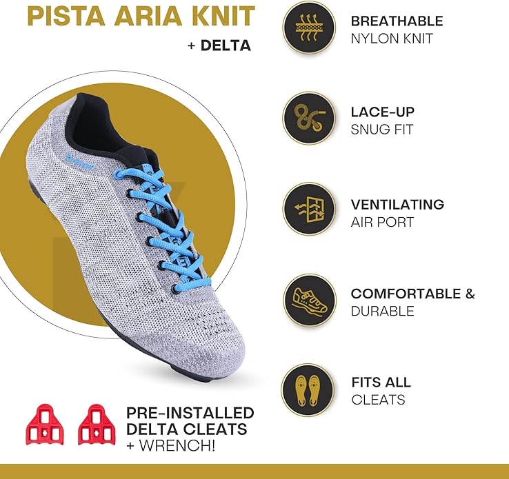 Tommaso Pista Elite SPD & Peloton Shoes for Women—Ready to Ride with Peloton Delta Cleat or SPD Cleats for Indoor Bikes—Explore Vareity Cycling Shoes & Bike Accessories