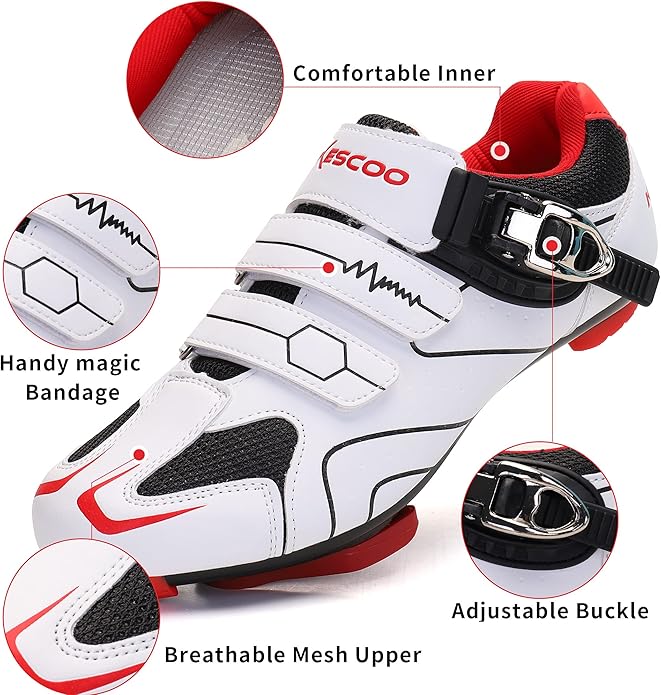 Unisex Cycling Shoes Compatible with pelaton Indoor Road Bike Riding Shoes for Men and Women Delta Cleats Clip Outdoor Pedal