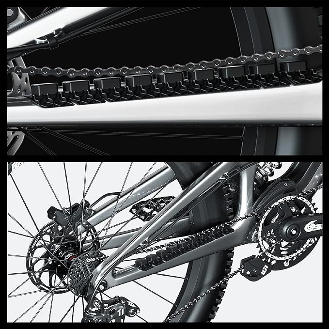 Chainstay Protector, Silicone MTB Bike Chain Guard Protector Bicycle Frame Protection Wrap for Mountain Bike Road Bicycle Frame