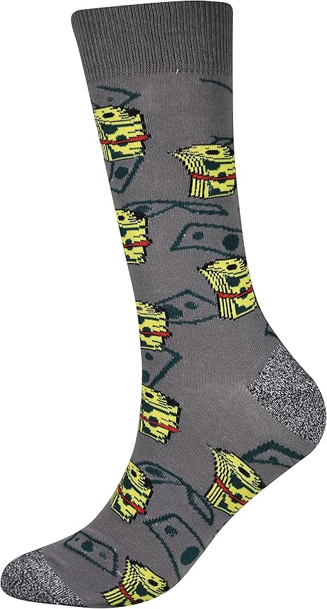 Cansok Men's 2/4 Packs Fun Crazy Novelty Dress Crew Socks