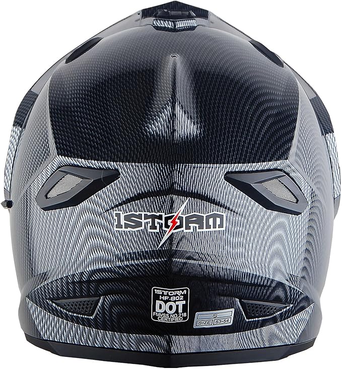 1Storm Dual Sport Motorcycle Motocross Off Road Full Face Helmet Dual Visor: HF802
