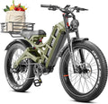 eAhora 2026 Romeo Pro 3 5600W 50Mph High-Torque Ebike, 60V 80Ah 250-Mile Long Range Electric Bike for Adults, Adjustable Air Suspension, 26'' Puncture-Proof Tire, UL 2849 Certified by TÜV
