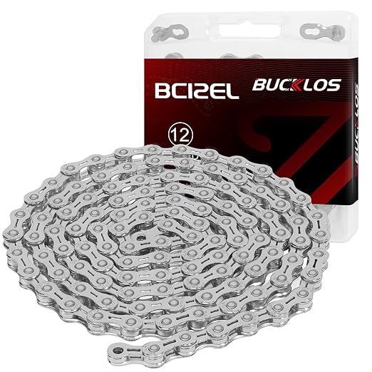BUCKLOS 6/7/8/9/10/11/12 Speed Bike Chain, High Performance Lightweight Bicycle Chains for Road Bike/Mountain Bike/Ebike,Compatible with Shimano, SRAM, Campagnolo Silver/Gold