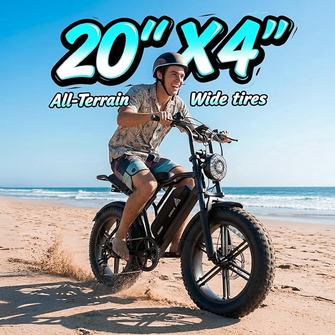 TST Electric Bike for Adults, 1500W Peak Motor 28 MPH 60/100 Miles Fat Tire Ebike with 48V 15Ah/25Ah Removable Battery 20" Electric Dirt Bike Full Suspension and 7-Speed