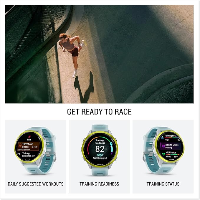 Garmin Forerunner 570 47mm GPS Running Smartwatch, Amp Yellow | Advanced Training & Recovery, Sleep Coach, Heart Rate, Download Music, Up to 11 Day Battery | Signature Series Power Bundle