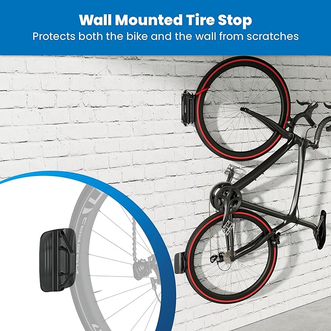 Mount-It! Swivel Bike Wall Mount – Heavy-Duty Vertical Bike Rack for Garage & Home – Space-Saving Wall Mounted Bike Hanger – Holds Up to 66 lbs – Bike Storage Hook for Road, Mountain & Hybrid Bikes