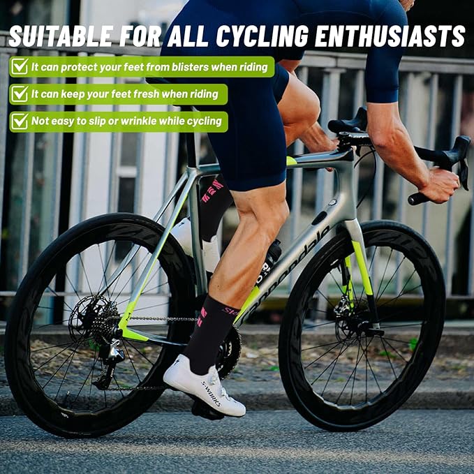 Cycling Socks, Four SeasonsUnisex Breathable, Suitable for Cycling (One Size)