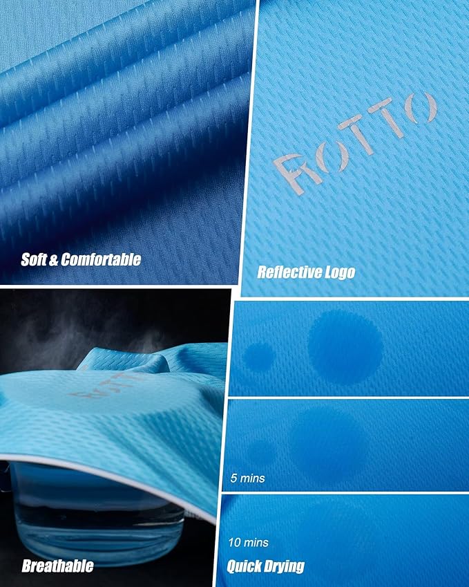 ROTTO Cycling Jersey Mens Bike Shirt Short Sleeve Gradient Color Series