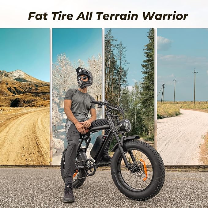 Ebikes for Adults | 1500W | 33MPH | 40/75 Miles | 48V 15.6AH Removable Battery | 7-Speed | 3 Modes | Full Suspension | Dual Disc Brake | 20'' All-Terrain Fat Tires | UL 2849 Certified Electric Bike